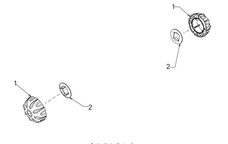 Hubcap Diagram and Parts List for XT1-GT50KH (14AQA3CQ256)(2018) Cub Cadet Lawn Tractor